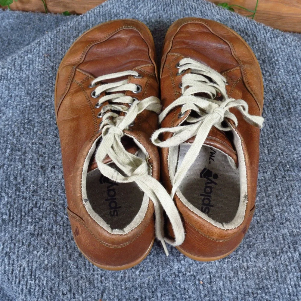 Splay Freestyle Men 7 Women 9 Barefoot Minimalist Sneakers Brown Leather Shoes